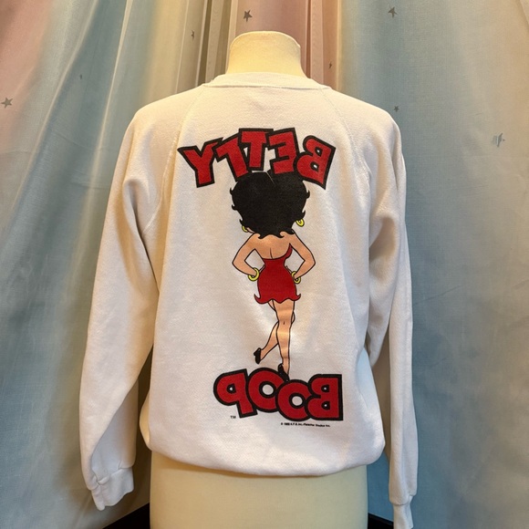 【超希少】Hanes Betty Boop ヴィンテージ トレーナー M VINTAGE BETTY BOOP SWEATSHIRT 1980S SIZE LARGE MADE IN USA